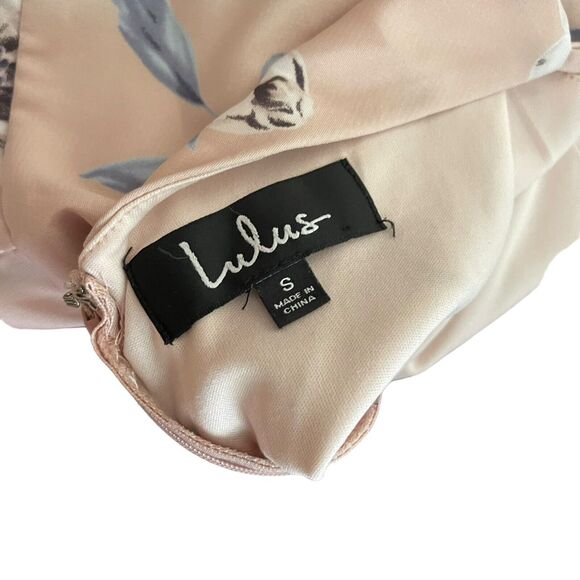 Lulus Small Magical Meadow Romper Skort Dress Vneck Blush Pink Floral - Picture 2 of 11